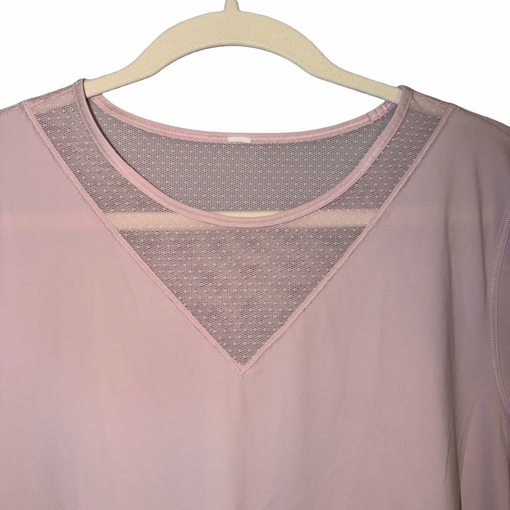Lululemon For The Run Tee With Mesh v. Blush Women's 12/14 - Picture 3 of 5